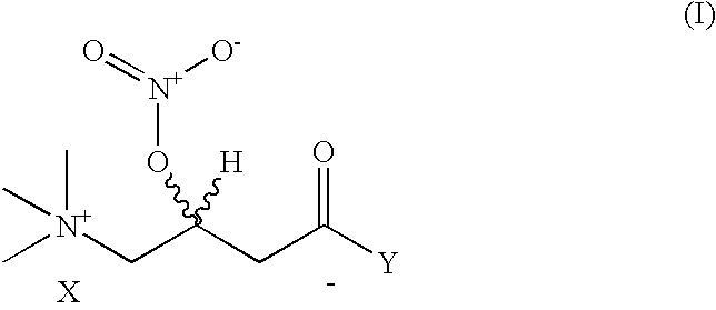 Nitriloxy derivatives of (R) and (S)-carnitine