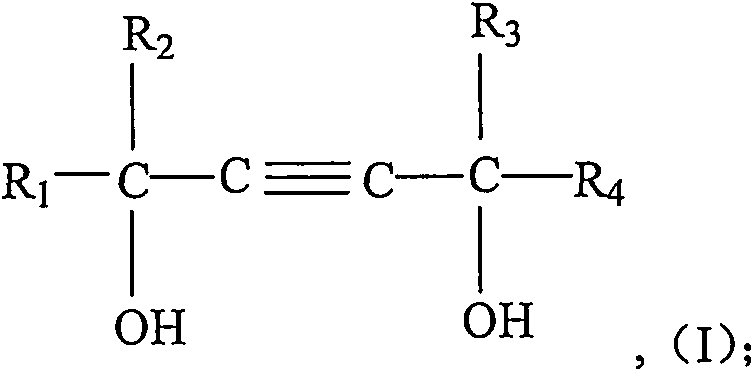 Method for synthesizing acetylene alcohol polyoxyethylene ether