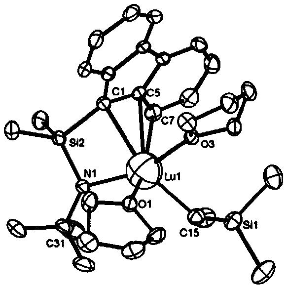 CGC type aminofluorene rare-earth metal catalyst and preparation method and application thereof