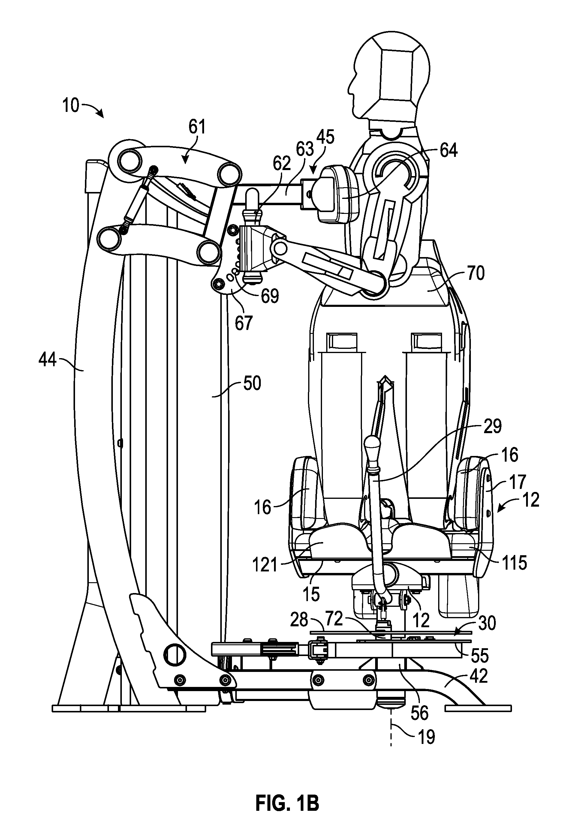 Exercise machine with movable user support