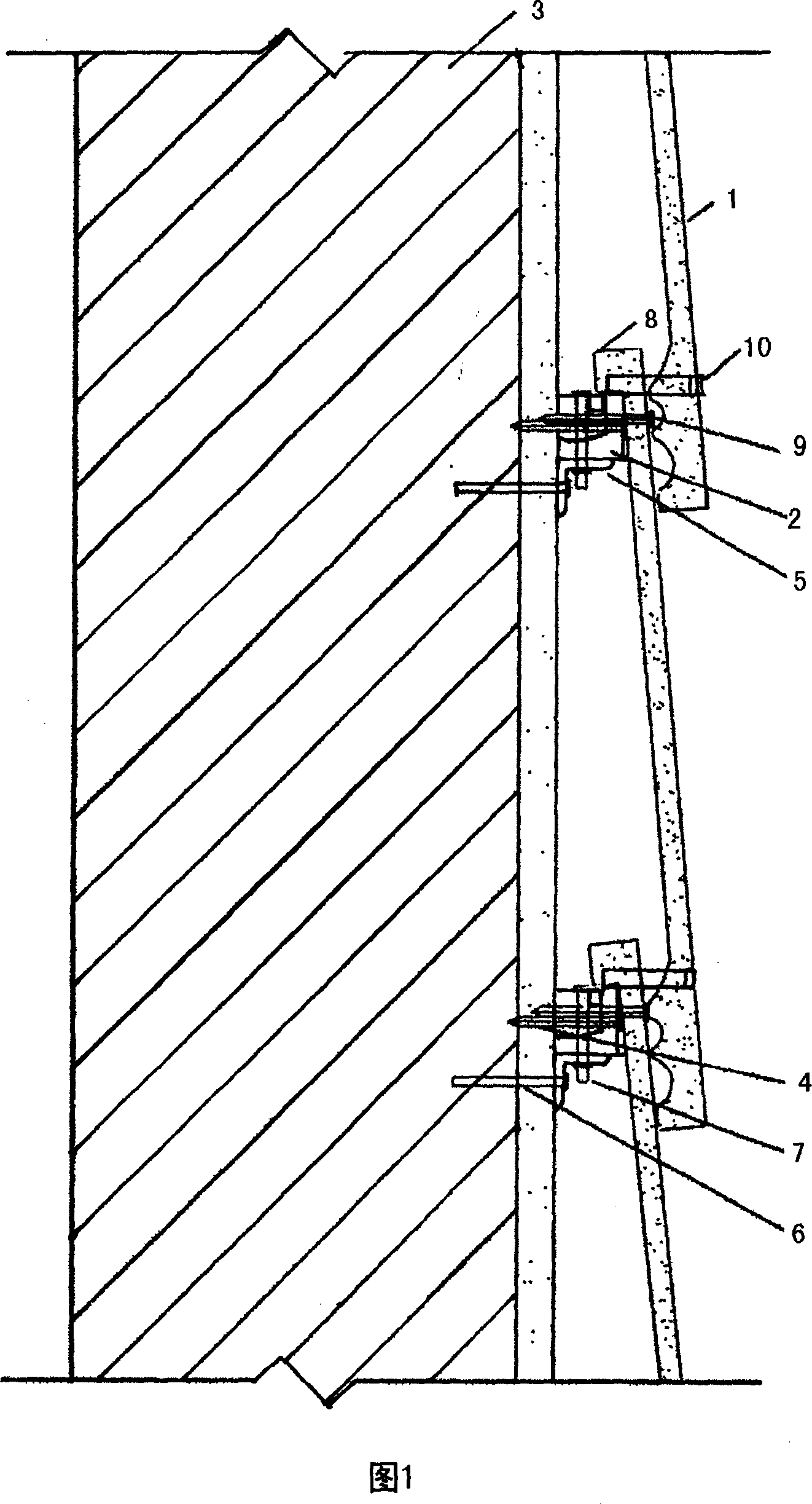 Decorative structure for external vertical plane of wall body