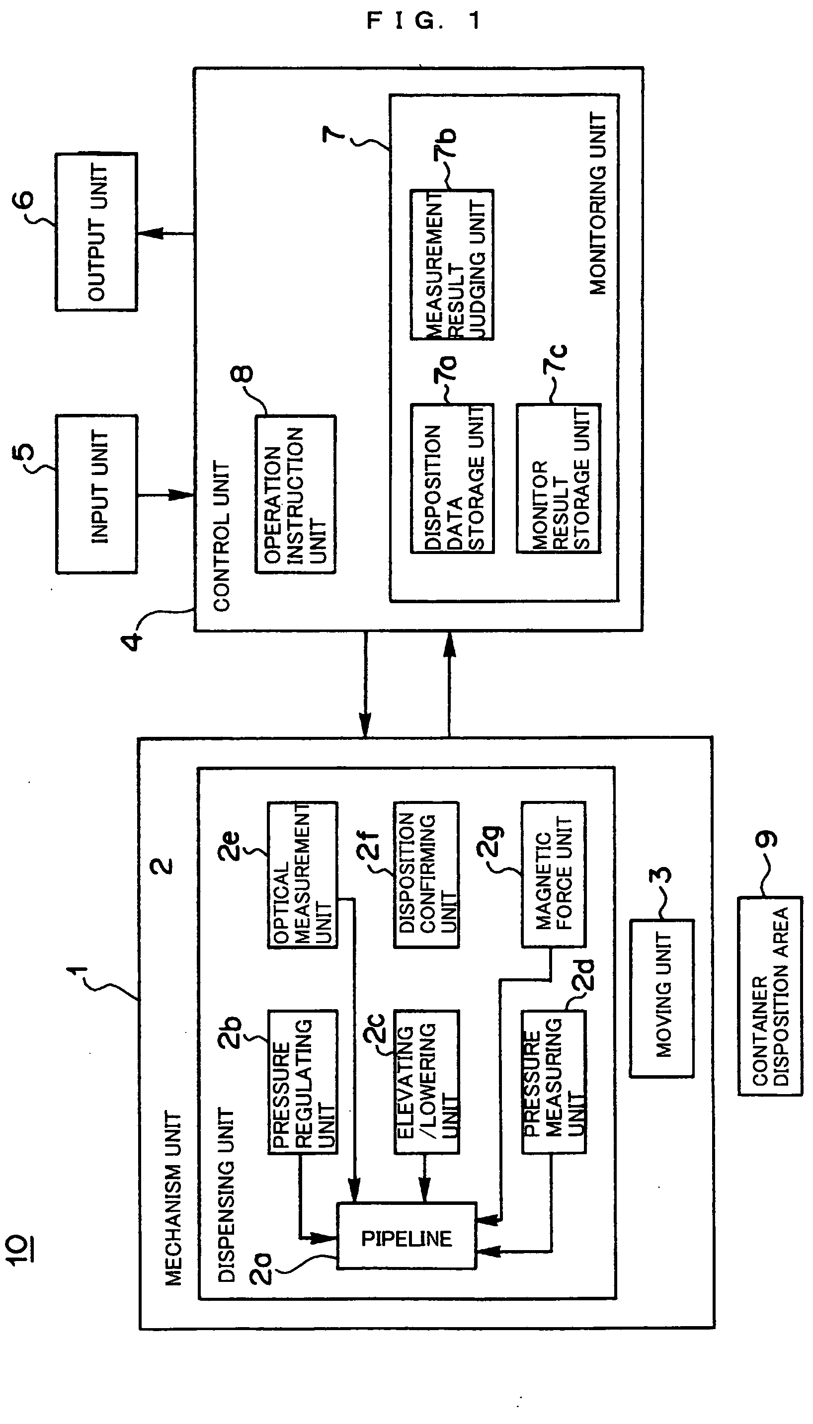 Monitoring function-equipped dispensing system and method of monitoring dispensing device