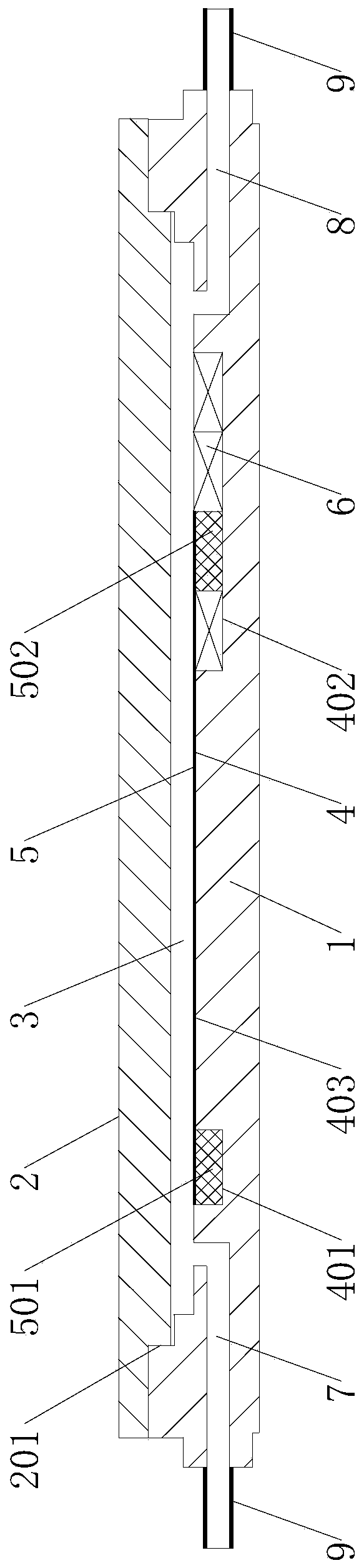 Flat plate flow cavity capable of simultaneously applying static pulling force and flow shearing force