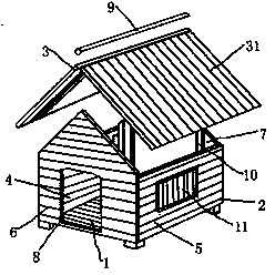 Wooden pet house