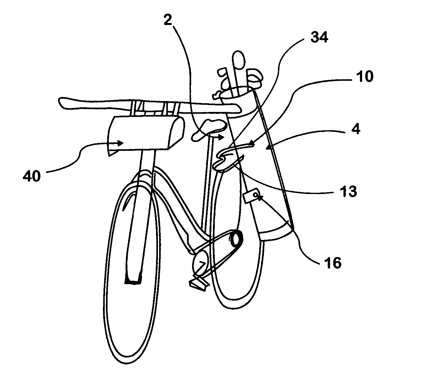 Bicycle golf bag