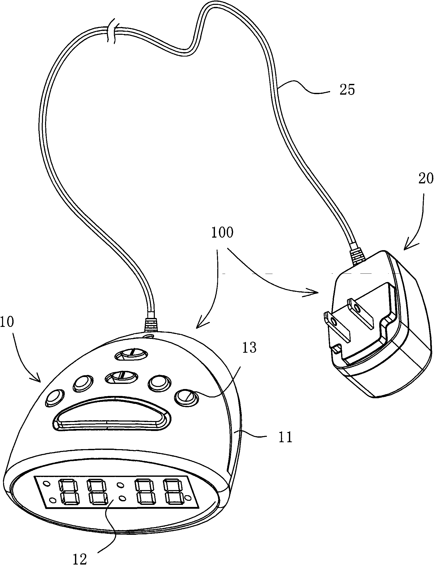 Alternating current power supply electronic clock with power saving structure