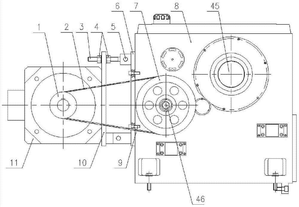 Automatic three-gear stepless speed change main transmission system