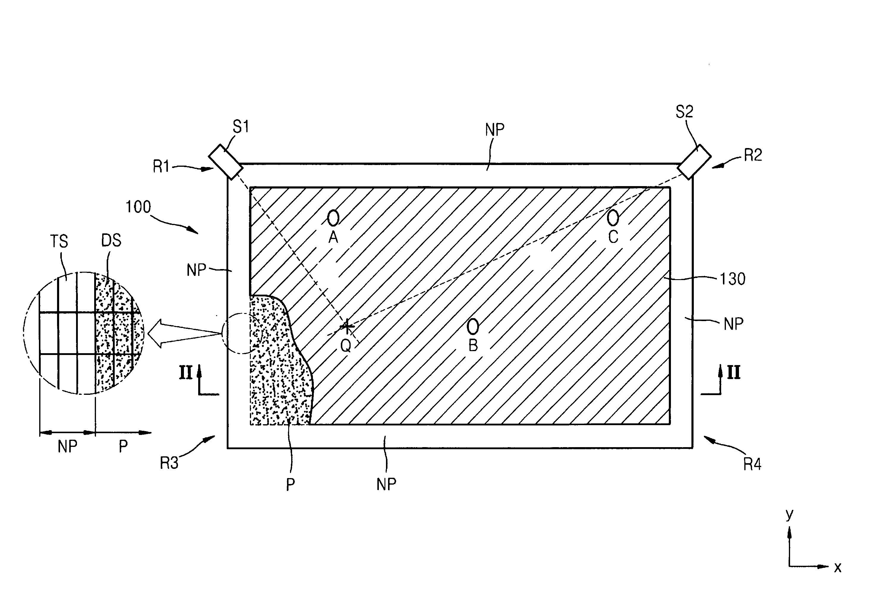 Display device having touch screen function