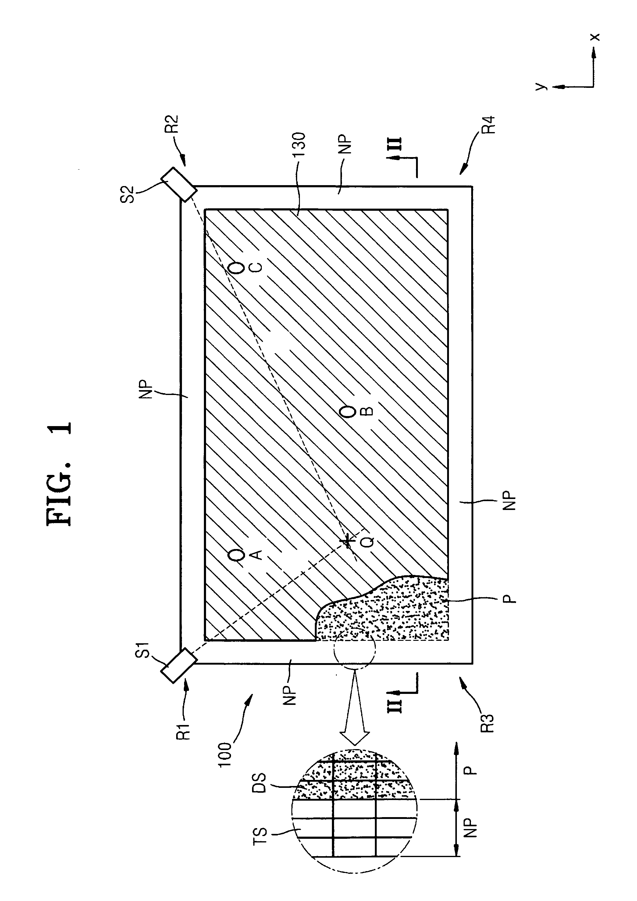 Display device having touch screen function