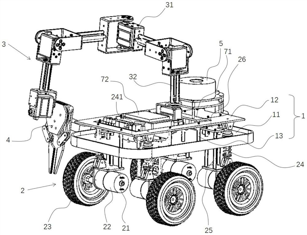 Indoor missile disassembling robot and working method thereof