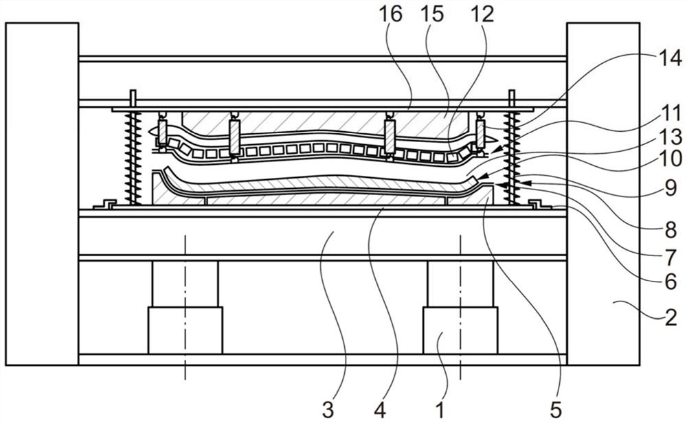 Mold set for a ski press