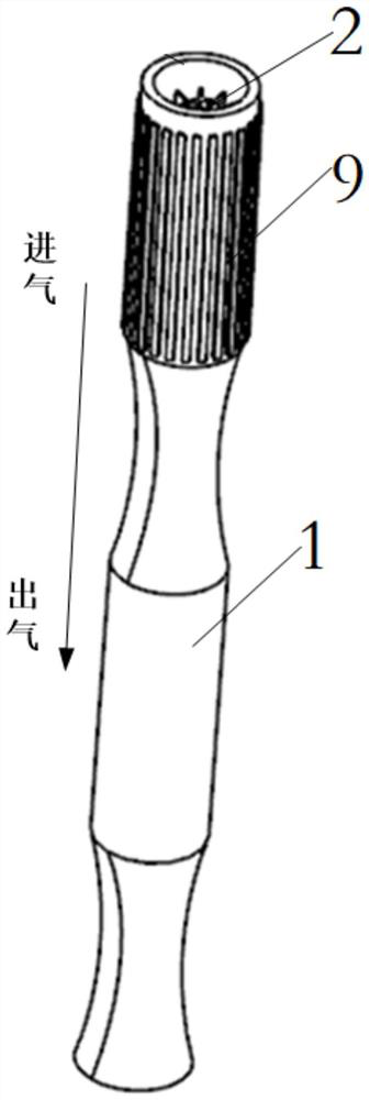 Evaporation pipe structure for engine combustion chamber, combustion chamber device and preparation method