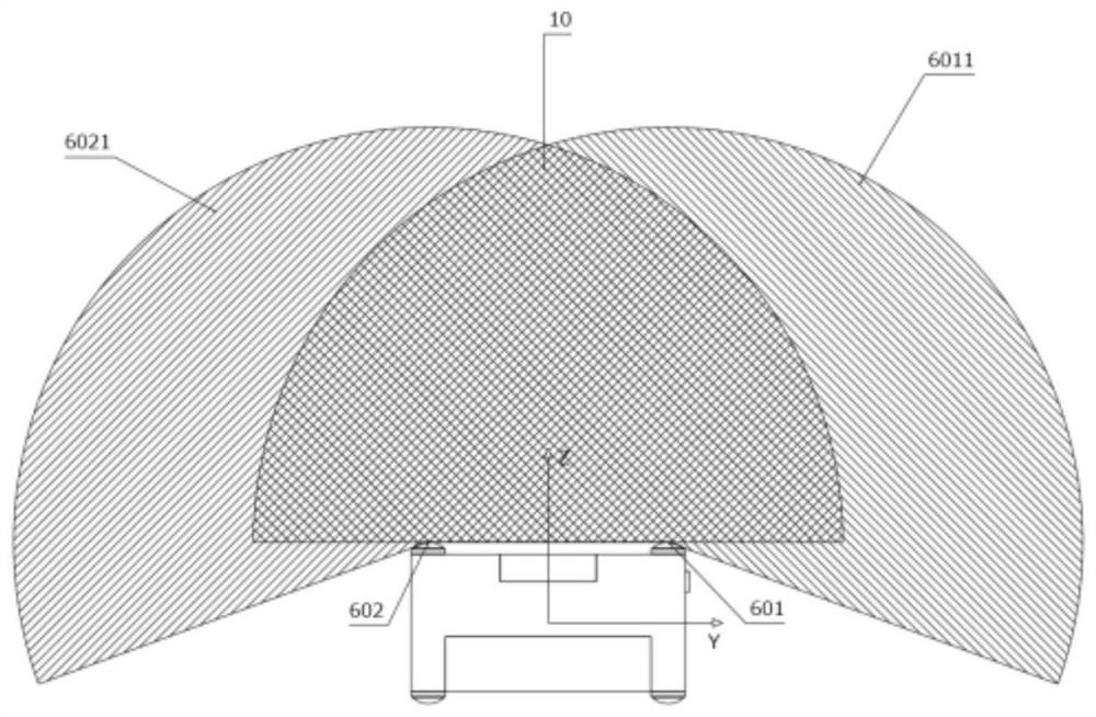 Space omnidirectional obstacle avoidance method and system for an aircraft