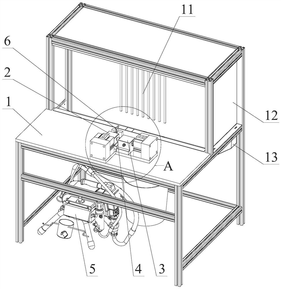 High-pressure fluid nozzle detection workbench