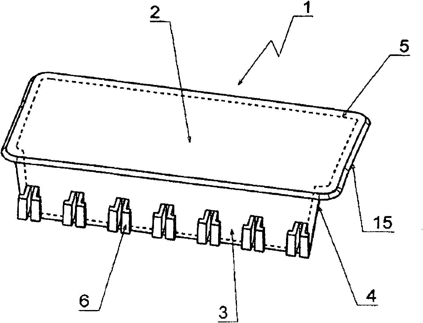 Interior panelling comprising a built-in airbag cover for a motor vehicle, and a method for producing same