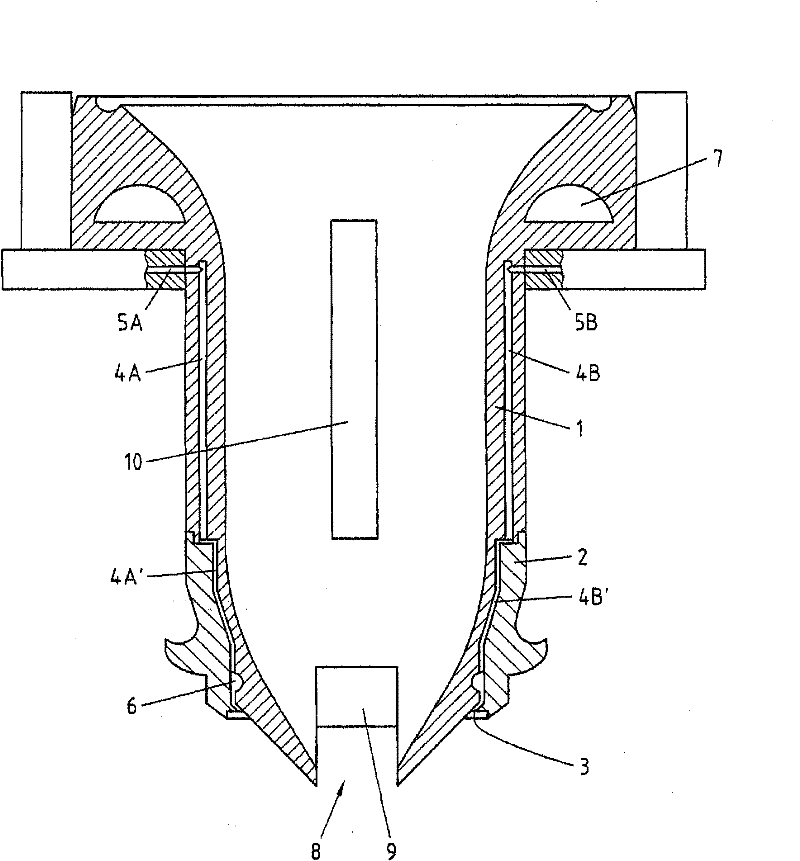 Device and method for dosed filling of containers, particularly cardboard/plastic composite packaging