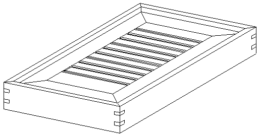 Manufacturing method for waterproof bamboo tea tray