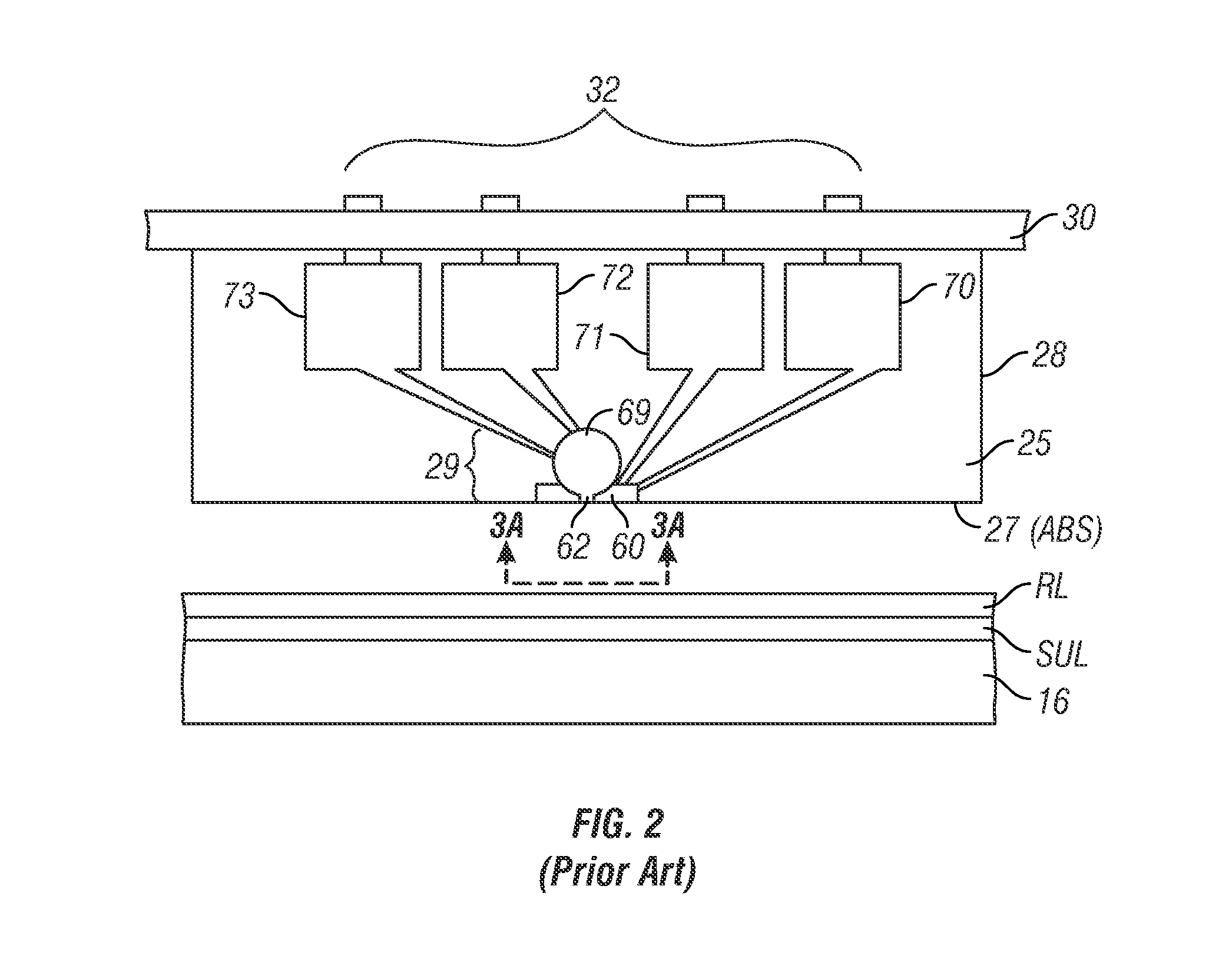 Perpendicular magnetic recording write head with ladder network compensation circuitry on slider body for write current overshoot at write current switching