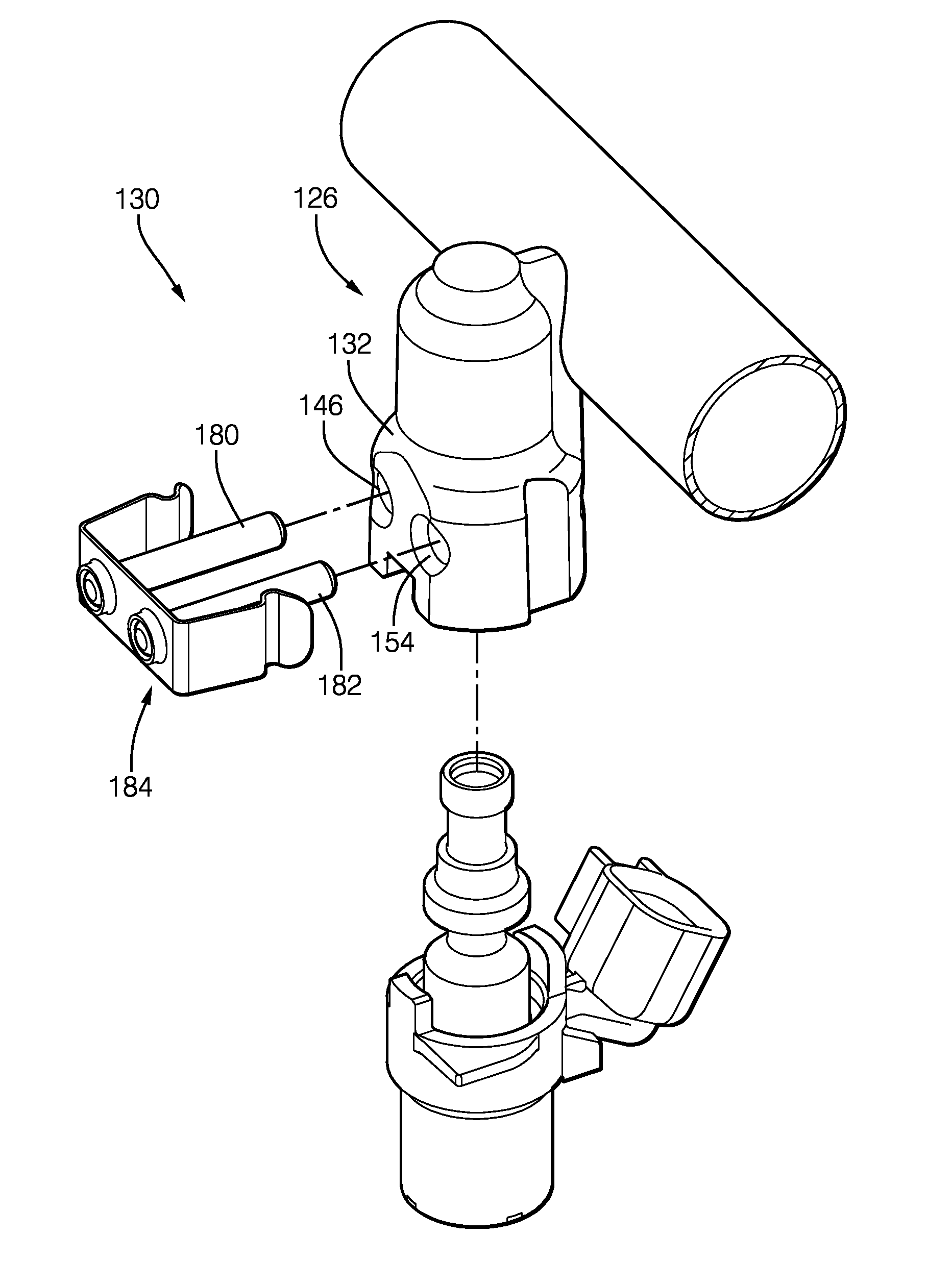 Arrangement for retaining a fuel injector to a fuel rail socket