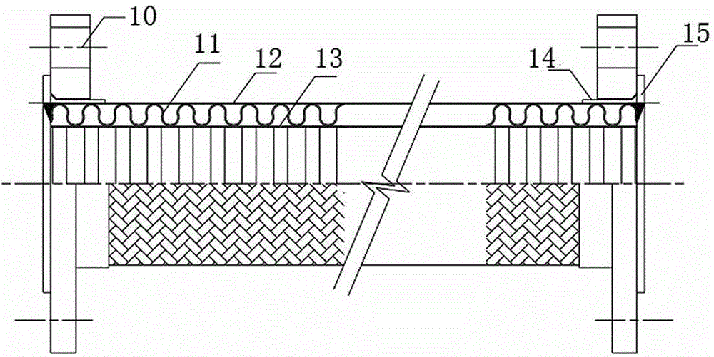 Flexible connecting pipeline and construction method for using flexible connecting pipeline in base isolated buildings