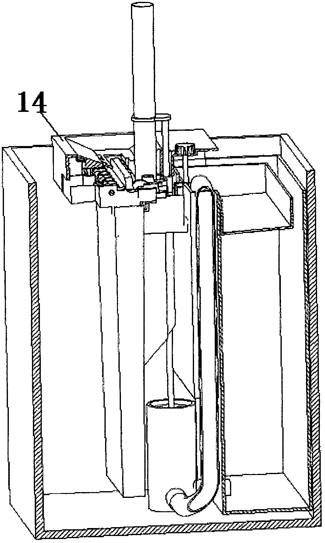 Cleaning device for slab mop