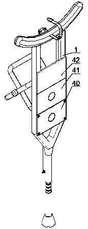 Medical underarm crutch with high safety performance