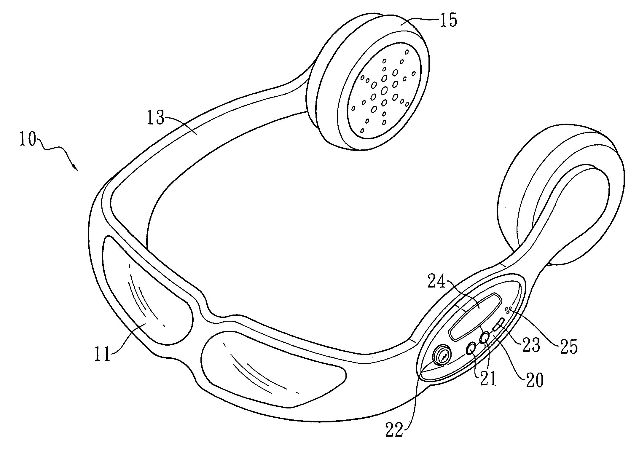 Structure of a pair of glasses
