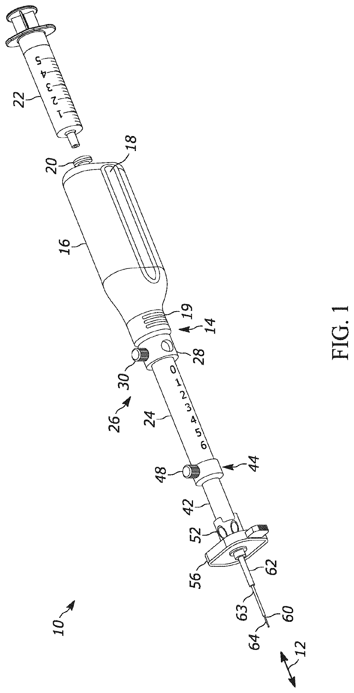 Telescoping needle assembly with side cutting needle