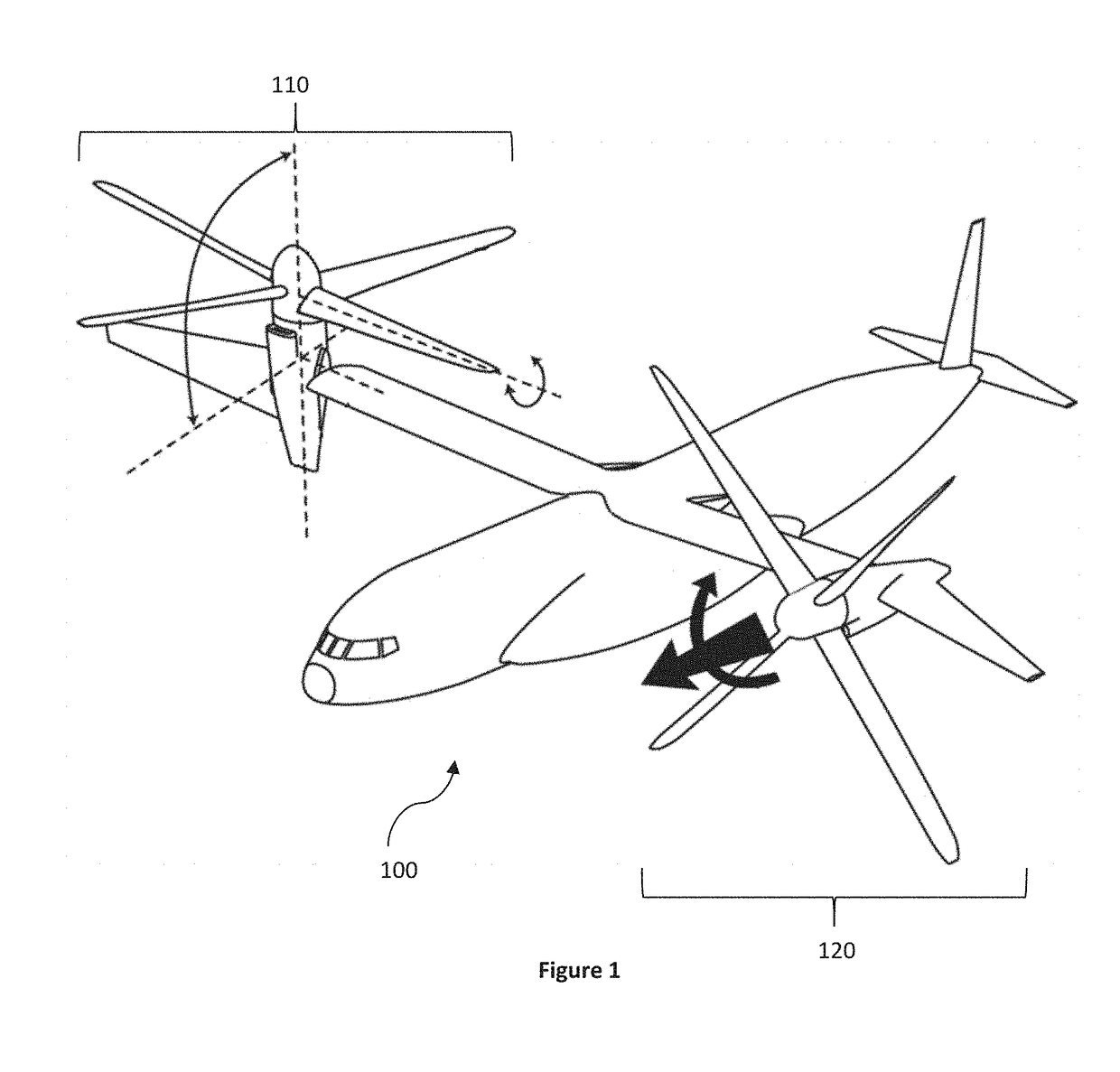 Use of individual blade control on a propeller or rotor in axial flight for the purpose of aerodynamic braking and power response modulation