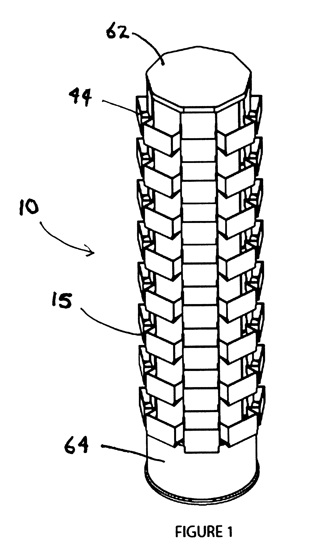 Spinning tower rack