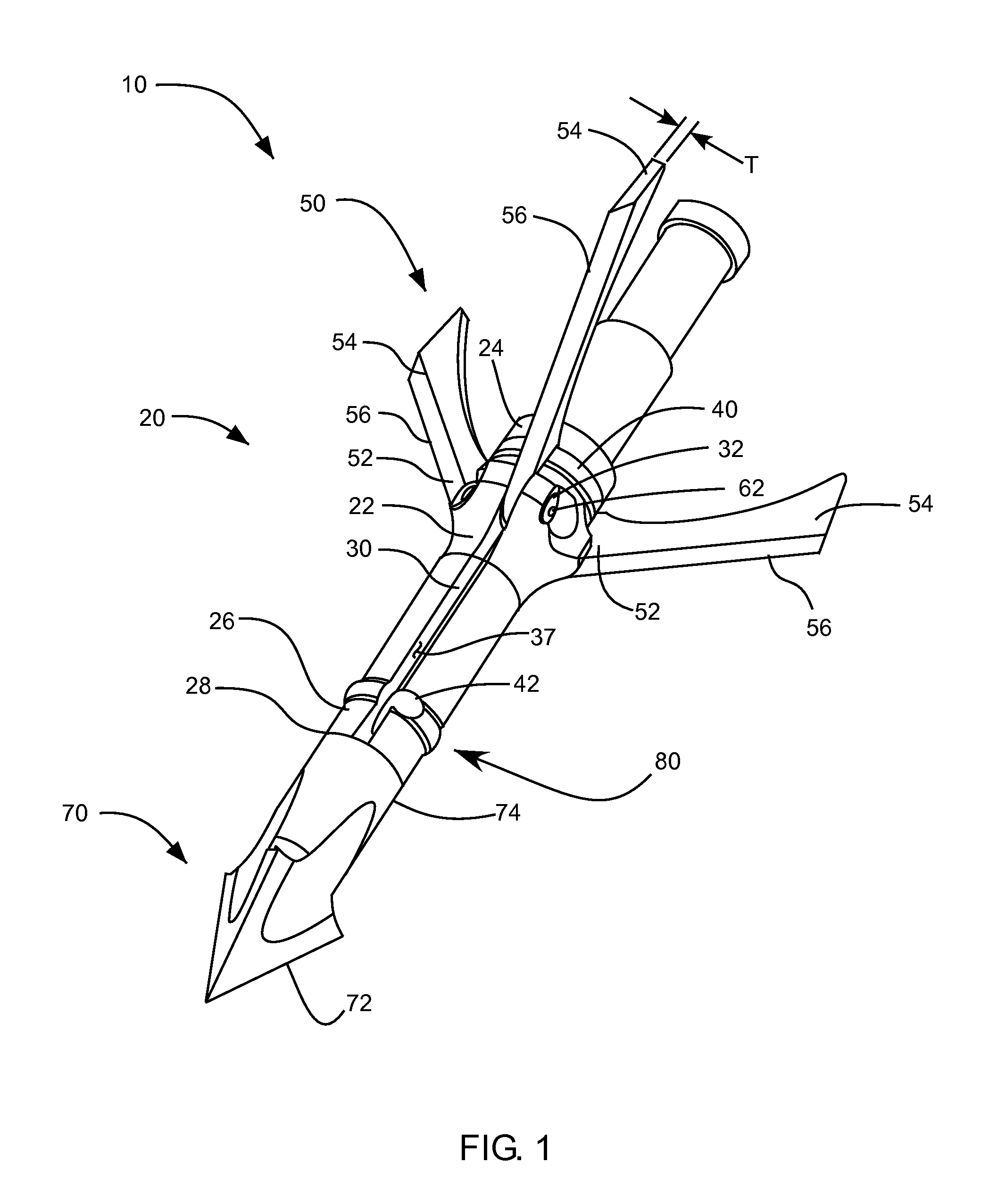 Broadhead arrow tip and associated methods