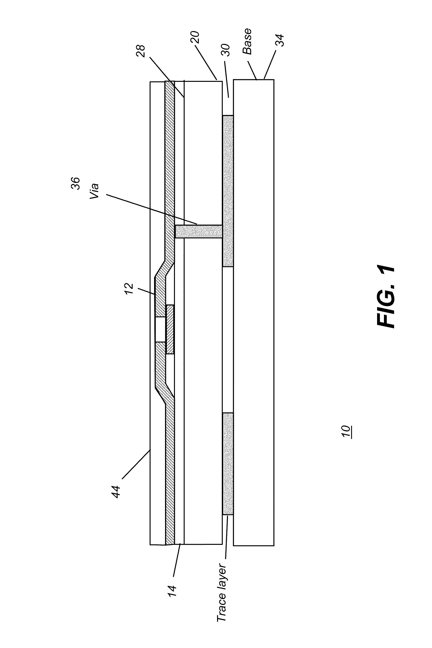 Flexible substrate with electronic devices and traces