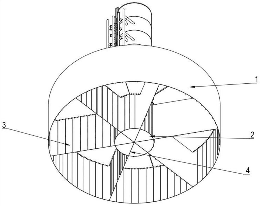 Offshore wind turbine composite cylindrical foundation of support-free single-column structure
