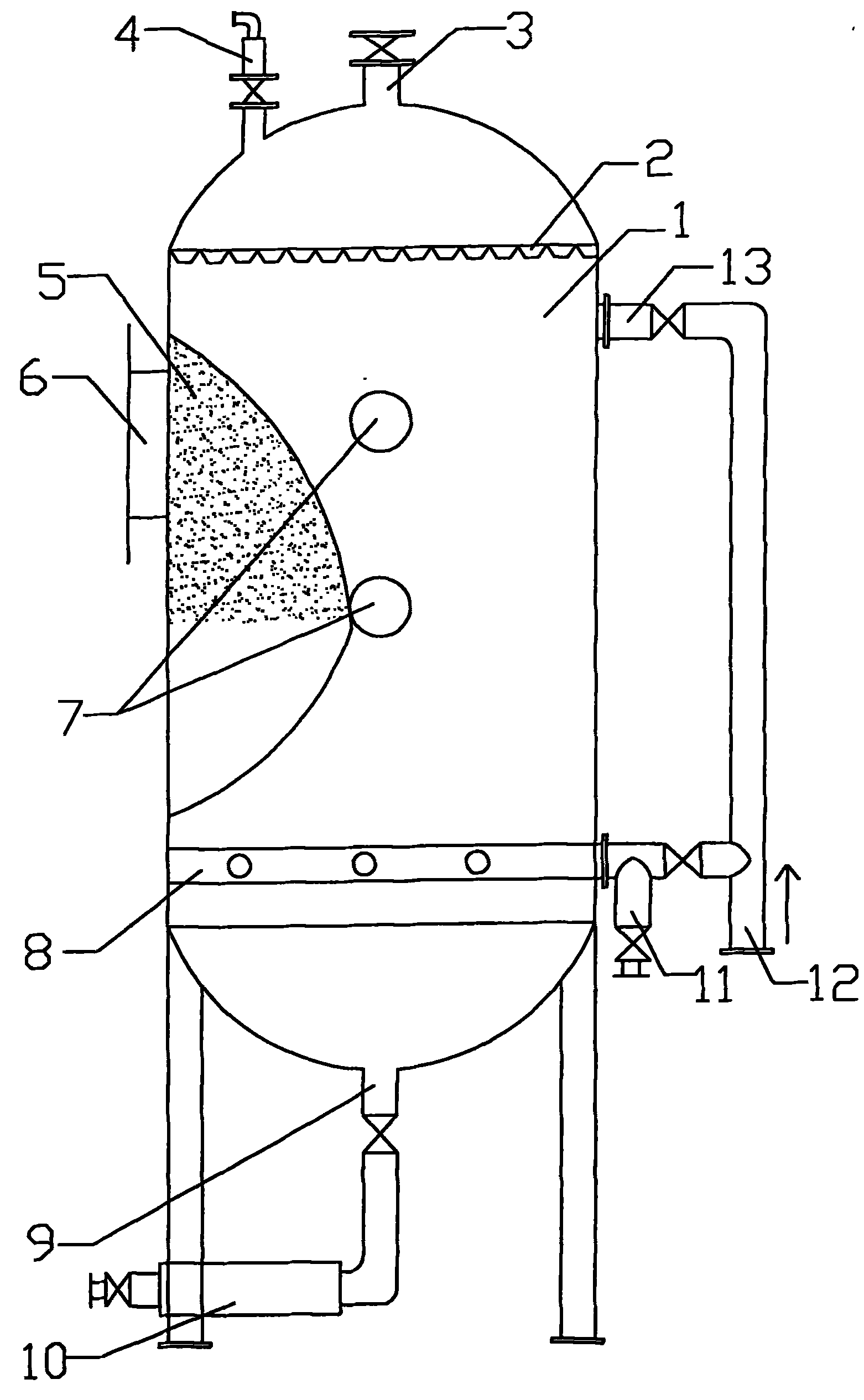 Using method of floating upper filtering type filter capable of cleaning by backflushing