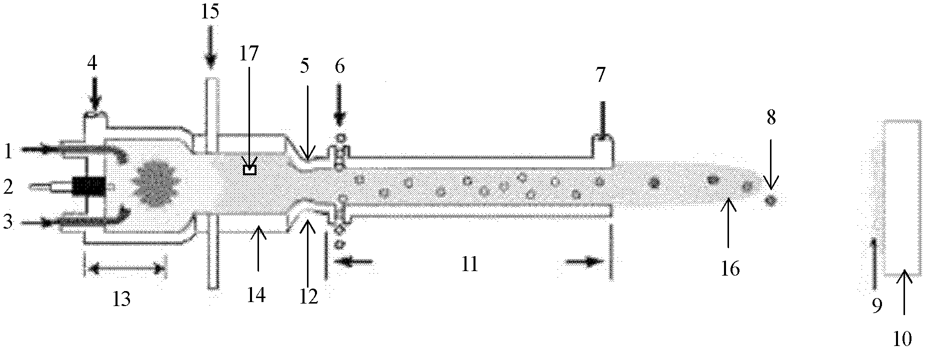 Thermal spraying device and method for manufacturing quasicrystalline coating