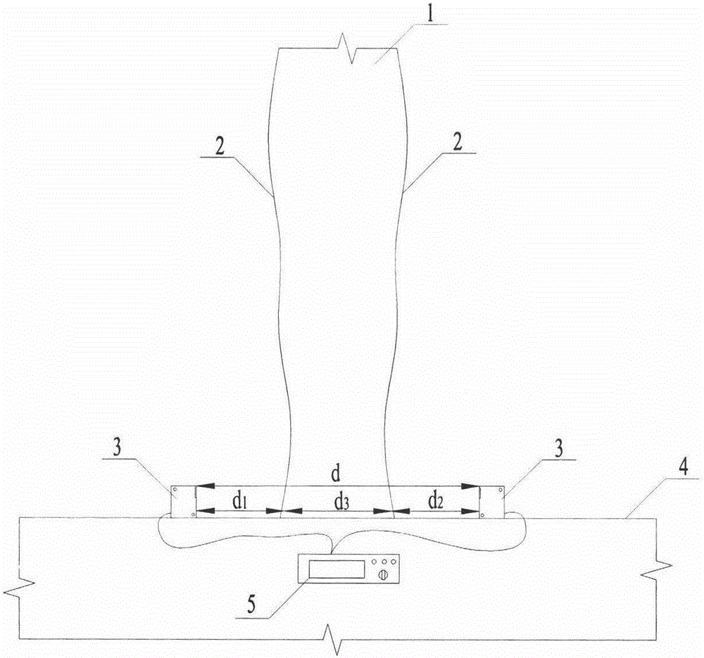 Ship lift guide rail parallelism measurement method