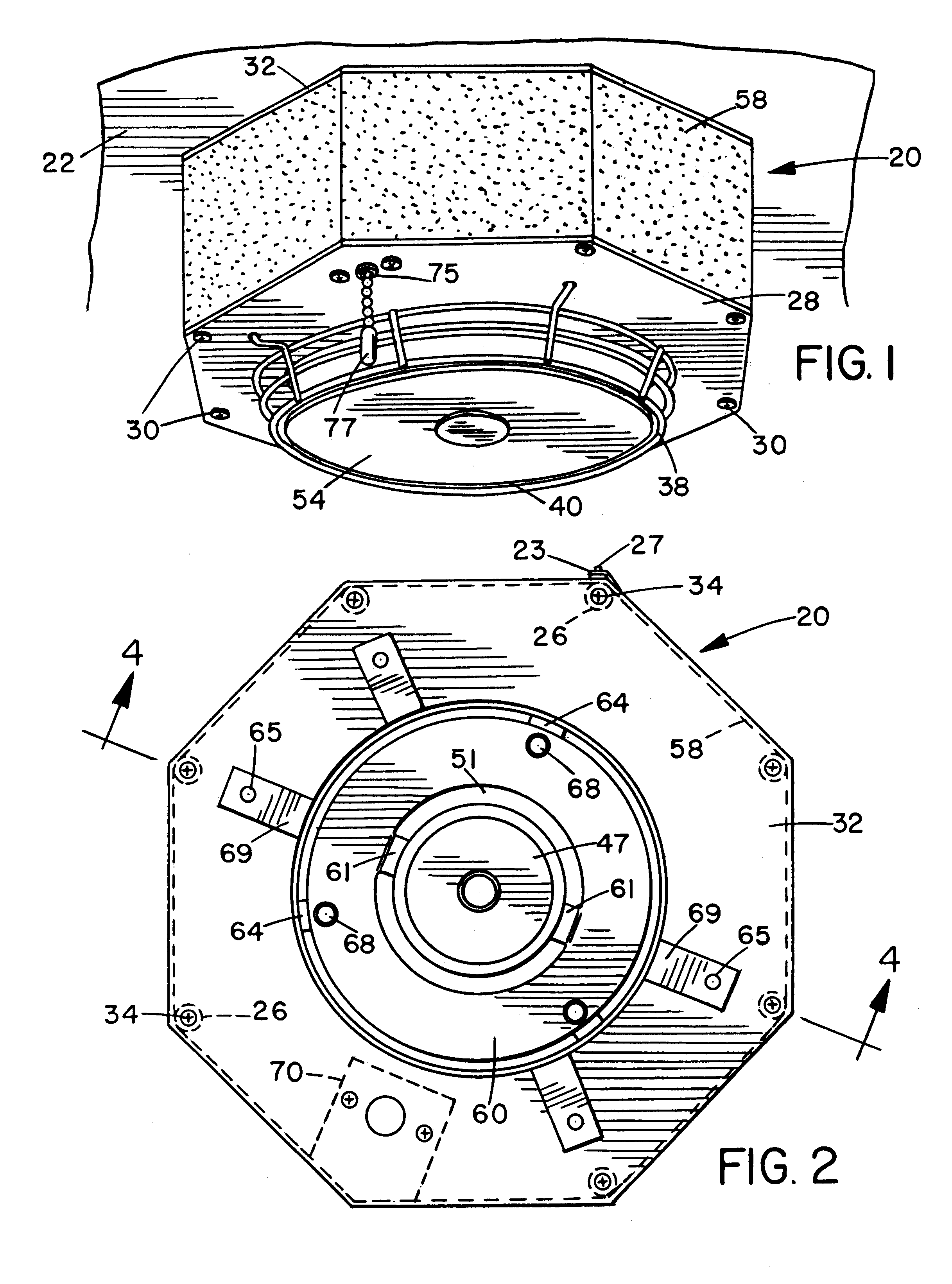 Recirculating air mixer and fan with lateral air flow