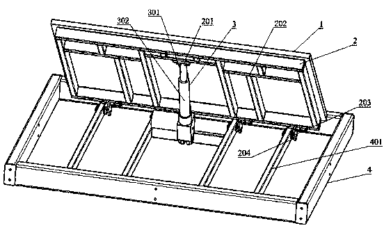 Liftable bedside backrest