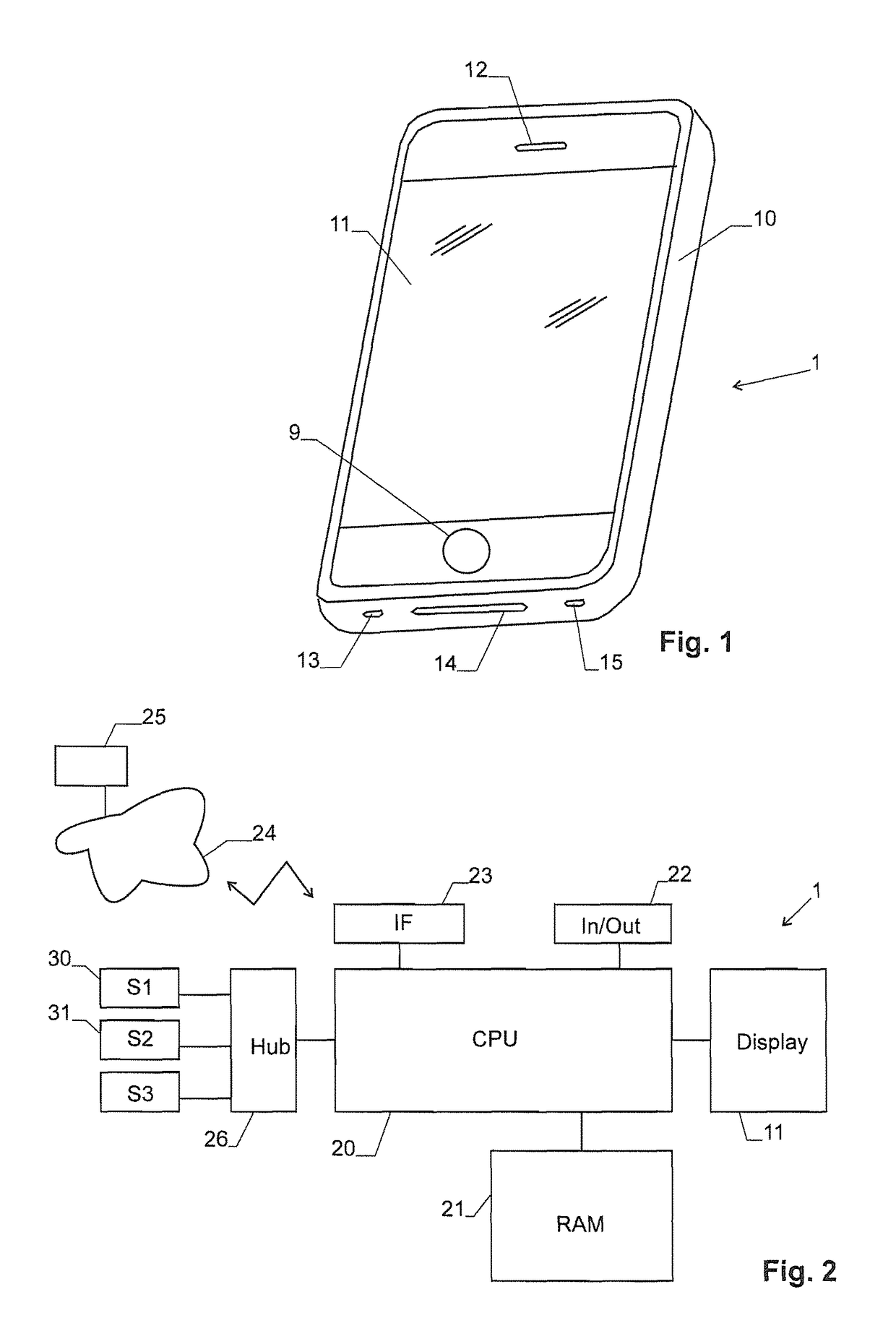 Portable sensor device with a gas sensor and low-power mode