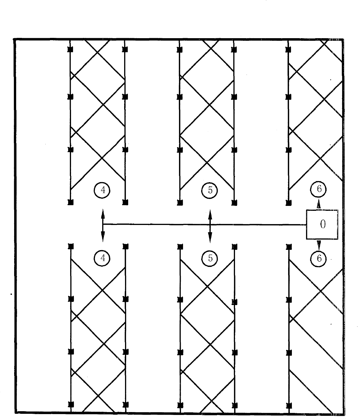 Strip-type inter-grating construction method for spreading lime-loess cushion