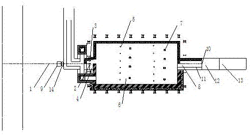 Kiln device for producing mineral wool or rock wool by using high-temperature hot slag