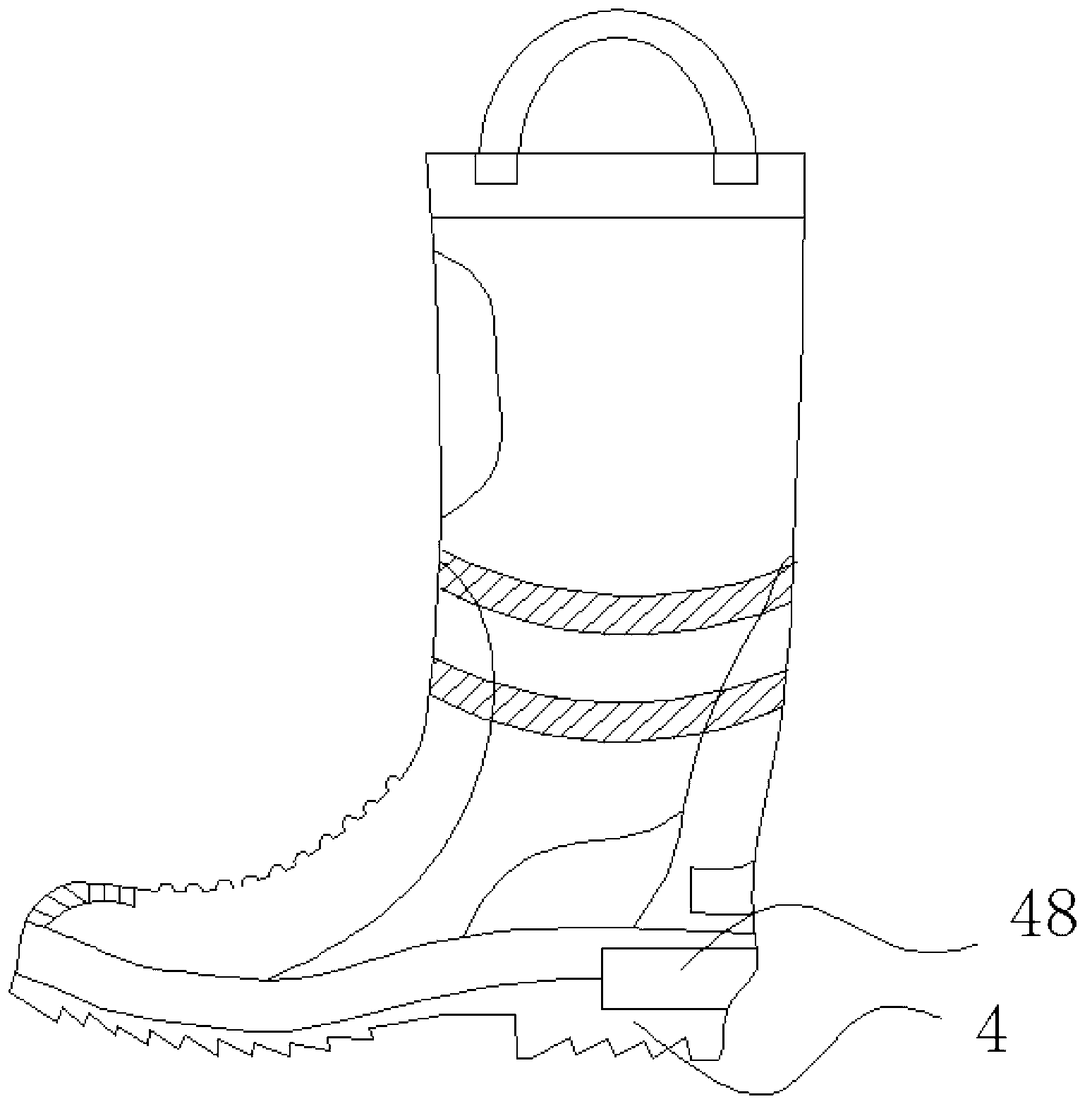 Storing and anti-piercing labor protection boot