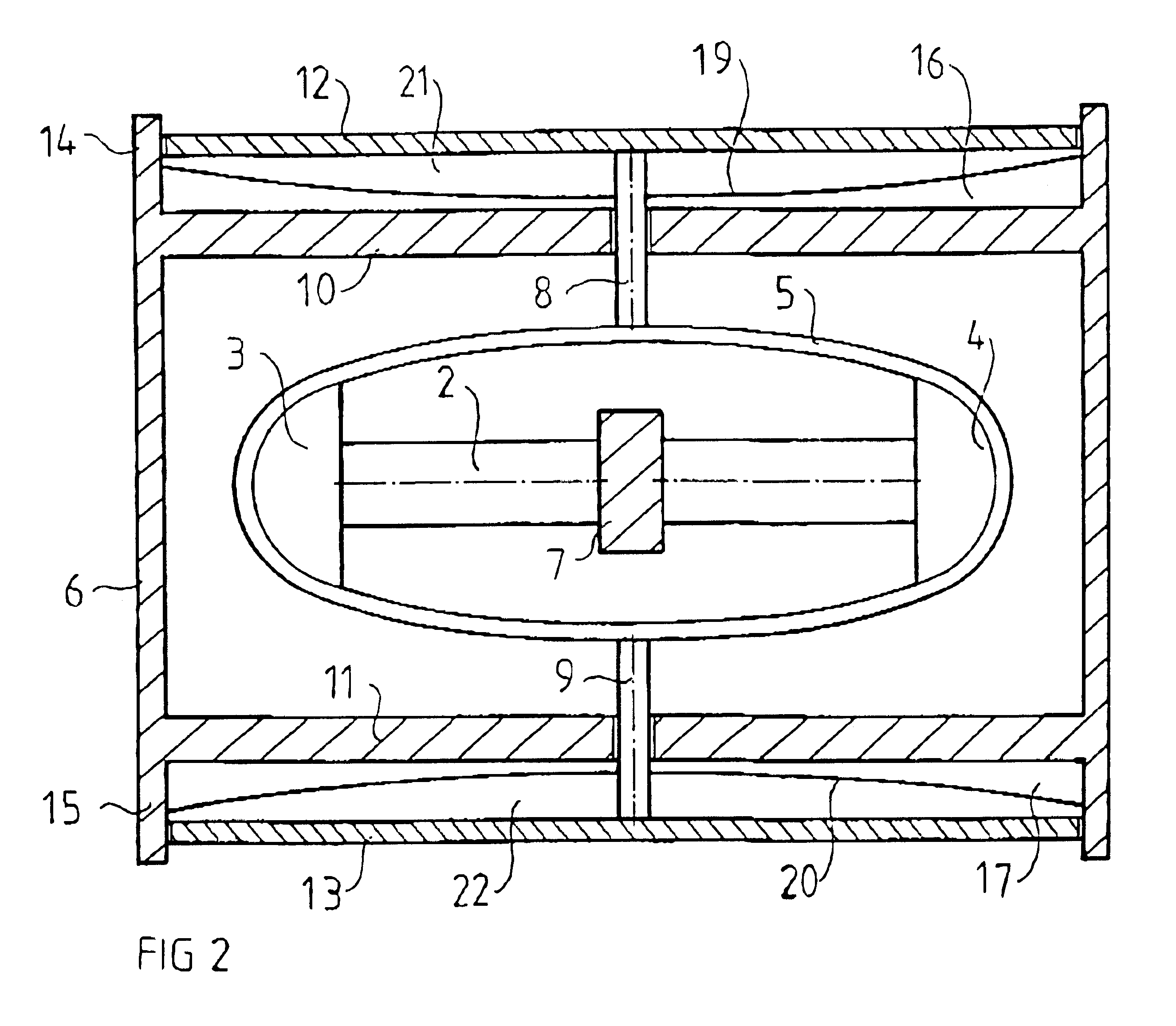 Driving device for a hydroacoustic transmitter