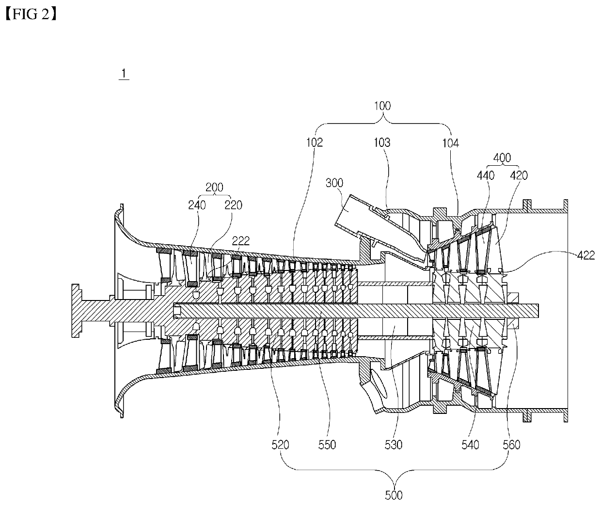 First-stage turbine vane supporting structure and gas turbine including same