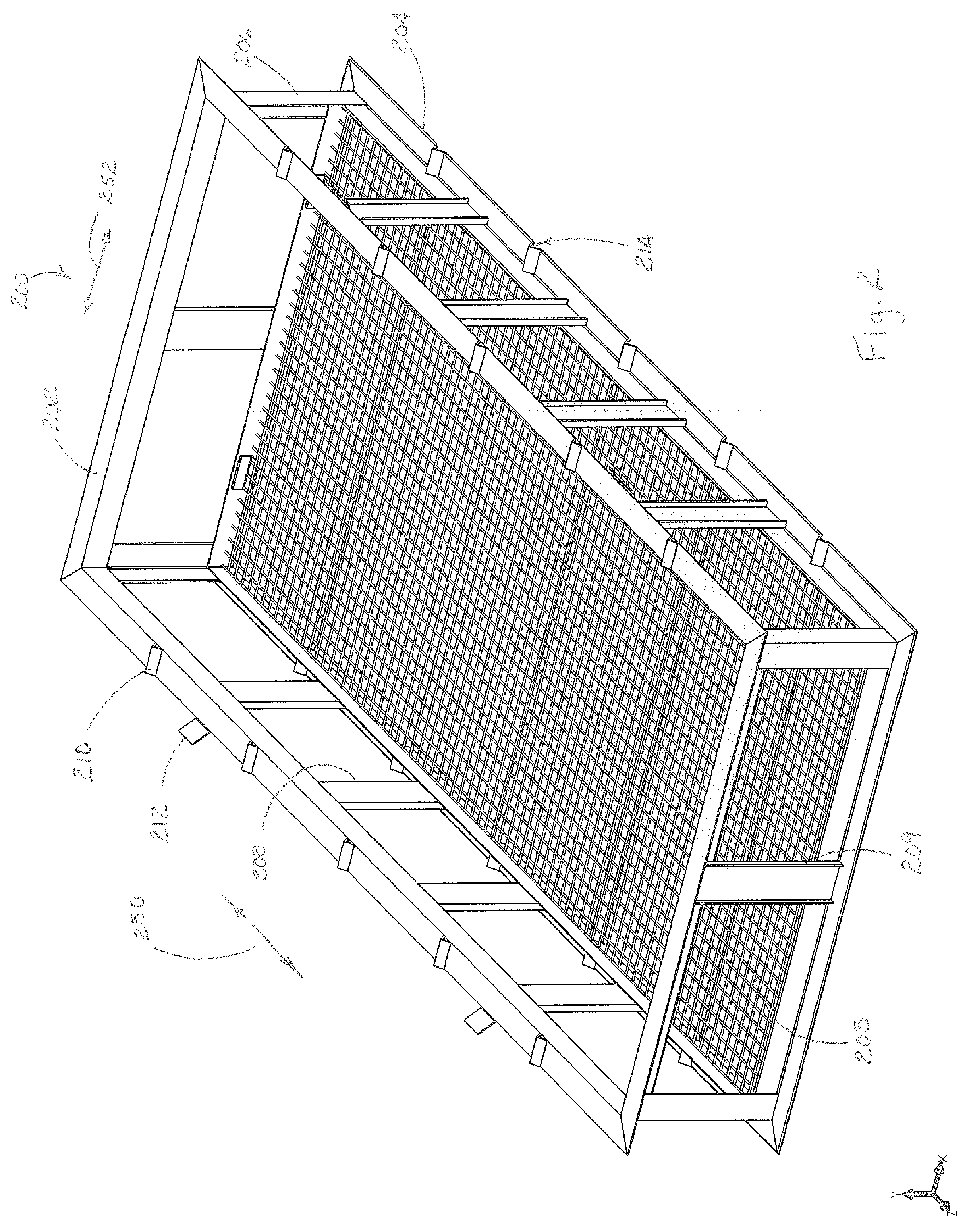 Stackable tray system and method to load, transport, stun and singulate poultry