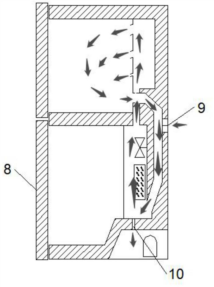 Ventilation and deodorization device for refrigerator and refrigerator