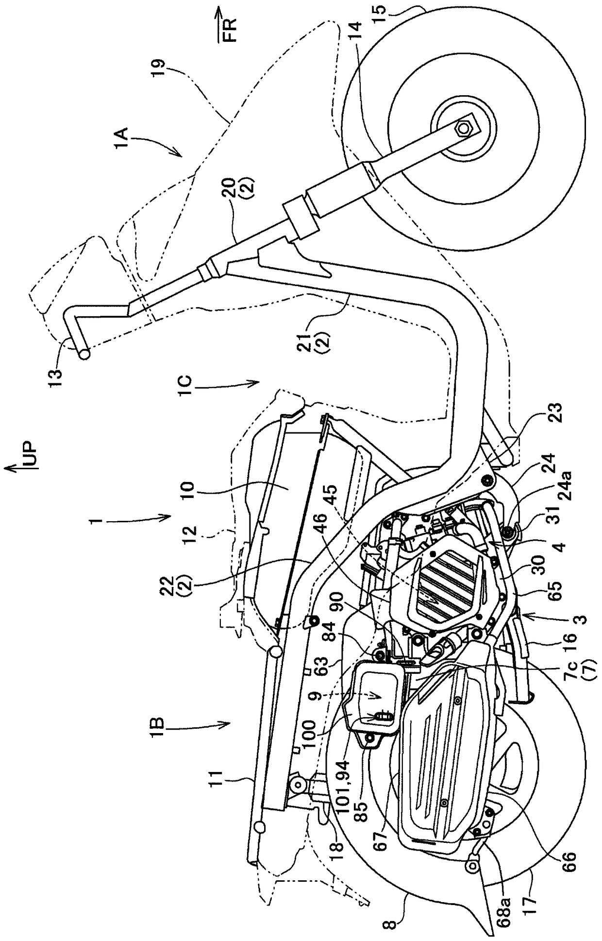 Storage box structure for saddle-riding vehicles