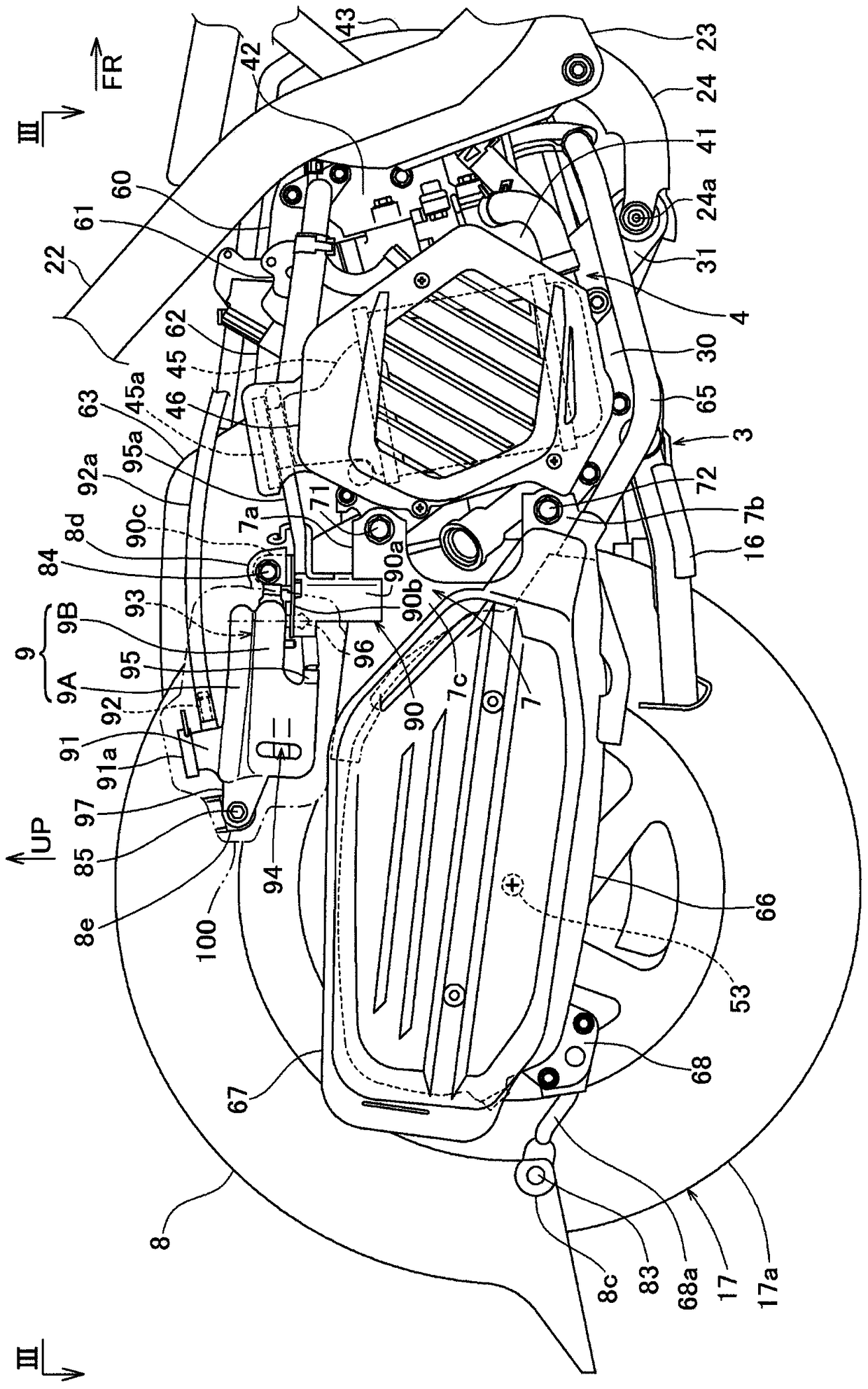 Storage box structure for saddle-riding vehicles