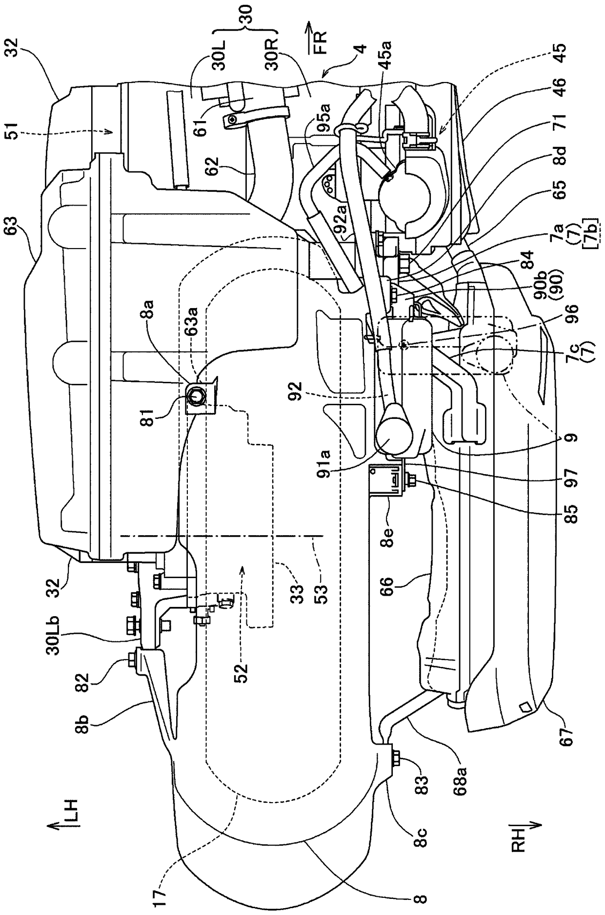 Storage box structure for saddle-riding vehicles