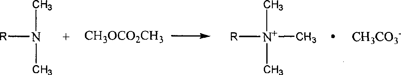 Preparation of alkyl trimethyl quaternary ammonium salt